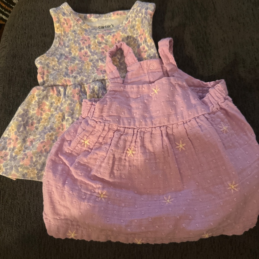 Cat & Jack Purple and Blue Floral Kids Dress Set